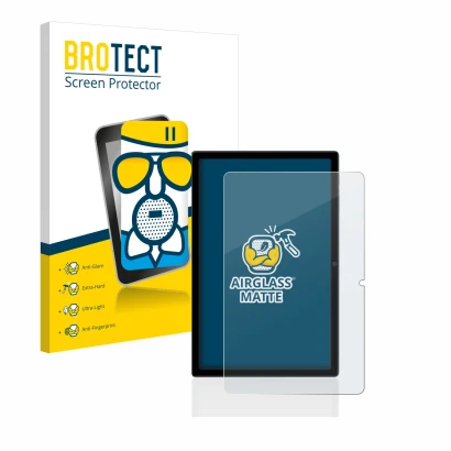 Parte frontale di una confezione del prodotto con il logo del marchio BROTECT. Accanto è raffigurato il dispositivo Blackview 