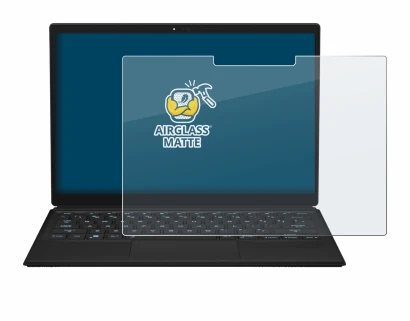 Immagine del dispositivo ASUS ROG Flow Z13 2023 con un'ampia varietà di protezioni per lo schermo.