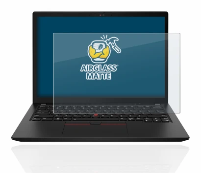 Immagine del dispositivo Lenovo ThinkPad X13 Gen 3 con un'ampia varietà di protezioni per lo schermo.
