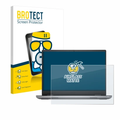 Parte frontale di una confezione del prodotto con il logo del marchio BROTECT. Accanto è raffigurato il dispositivo Dell Preci