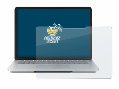 Immagine del dispositivo Microsoft Surface Laptop Studio 2 con un'ampia varietà di protezioni per lo schermo.