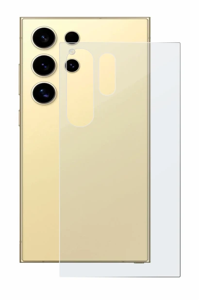 Immagine del dispositivo Samsung Galaxy S24 Ultra (Posteriore) con un'ampia varietà di protezioni per lo schermo.