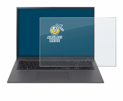 Immagine del dispositivo LG gram 17" 2024 con un'ampia varietà di protezioni per lo schermo.