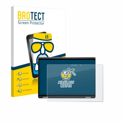 Parte frontale di una confezione del prodotto con il logo del marchio BROTECT. Accanto è raffigurato il dispositivo Dell Latit