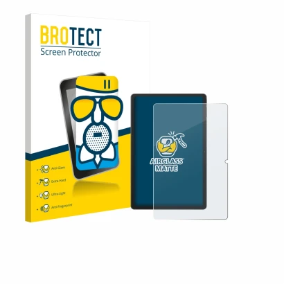 Parte frontale di una confezione del prodotto con il logo del marchio BROTECT. Accanto è raffigurato il dispositivo Blackview