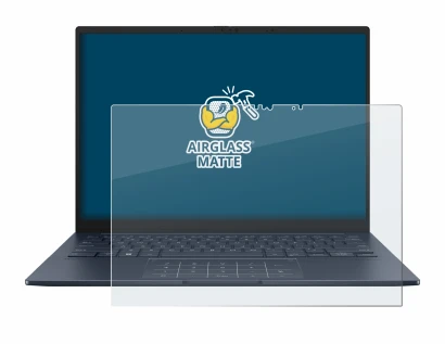 Immagine del dispositivo ASUS ZenBook 14 OLED UX3405 Touch con un'ampia varietà di protezioni per lo schermo.