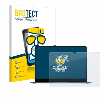 Parte frontale di una confezione del prodotto con il logo del marchio BROTECT. Accanto è raffigurato il dispositivo Samsung Ga