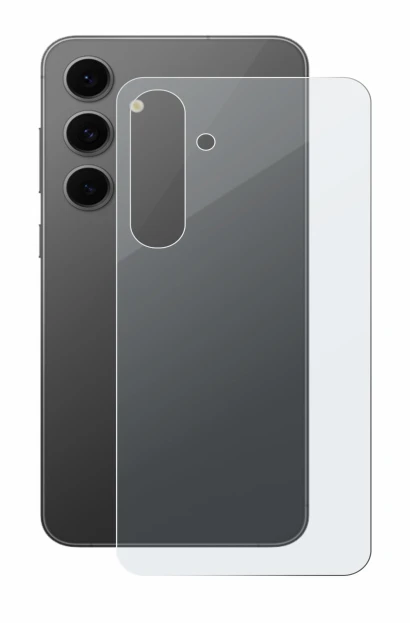 Immagine del dispositivo Samsung Galaxy S24 FE (Posteriore) con un'ampia varietà di protezioni per lo schermo.