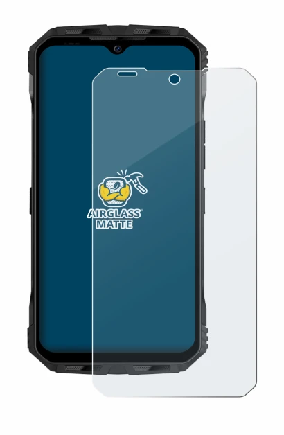 Immagine del dispositivo Doogee V Max Plus con un'ampia varietà di protezioni per lo schermo.