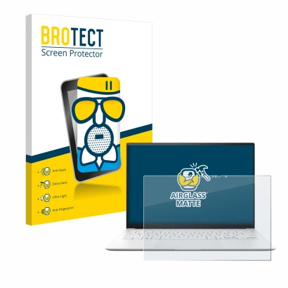 Parte frontale di una confezione del prodotto con il logo del marchio BROTECT. Accanto è raffigurato il dispositivo ASUS ZenBo