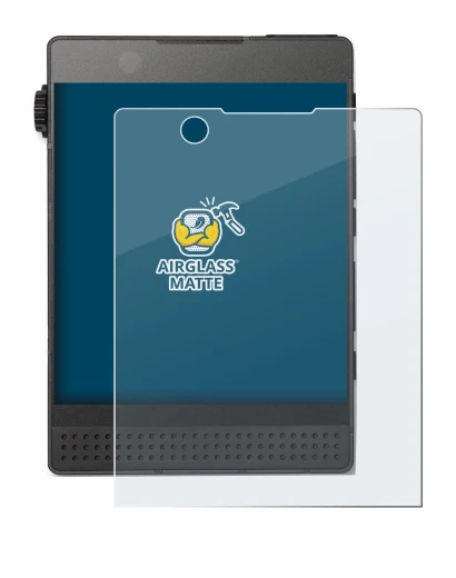 Immagine del dispositivo Light Phone 3 con un'ampia varietà di protezioni per lo schermo.