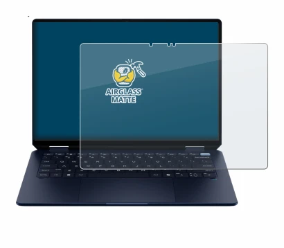 Immagine del dispositivo HP OmniBook Ultra Flip 14-fh con un'ampia varietà di protezioni per lo schermo.