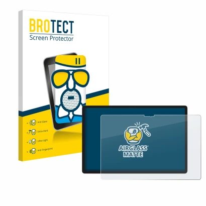 Parte frontale di una confezione del prodotto con il logo del marchio BROTECT. Accanto è raffigurato il dispositivo Lenovo Yog