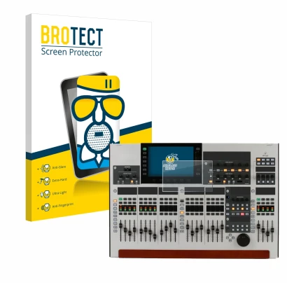 Parte frontale di una confezione del prodotto con il logo del marchio BROTECT. Accanto è raffigurato il dispositivo Behringer 