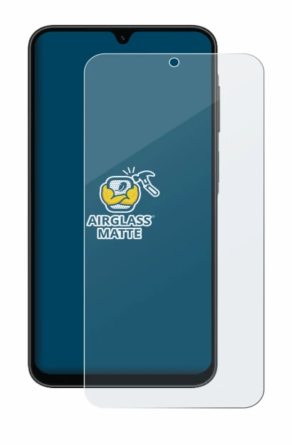 Immagine del dispositivo Samsung Galaxy A26 5G con un'ampia varietà di protezioni per lo schermo.