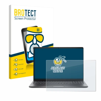 Parte frontale di una confezione del prodotto con il logo del marchio BROTECT. Accanto è raffigurato il dispositivo Dell Pro 1