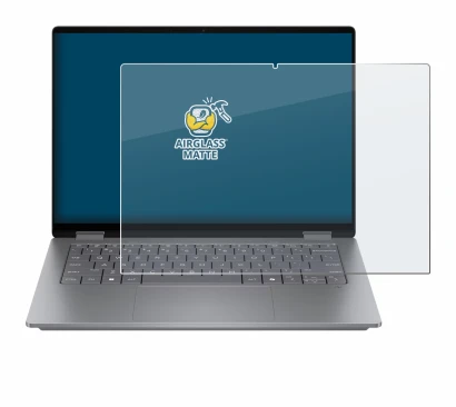 Immagine del dispositivo HP OmniBook X Flip 14 con un'ampia varietà di protezioni per lo schermo.