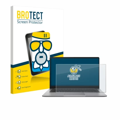 Parte frontale di una confezione del prodotto con il logo del marchio BROTECT. Accanto è raffigurato il dispositivo ASUS Exper