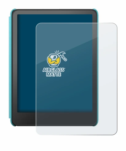 Immagine del dispositivo Amazon Kindle Colorsoft Kids con un'ampia varietà di protezioni per lo schermo.