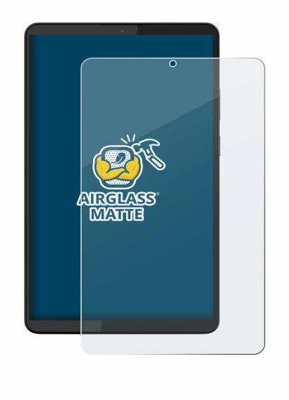 Immagine del dispositivo Lenovo Tab One 8.7" con un'ampia varietà di protezioni per lo schermo.
