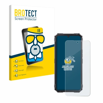 Parte frontale di una confezione del prodotto con il logo del marchio BROTECT. Accanto è raffigurato il dispositivo Cubot King