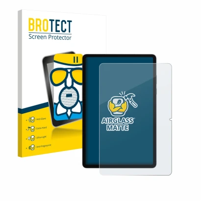 Parte frontale di una confezione del prodotto con il logo del marchio BROTECT. Accanto è raffigurato il dispositivo Samsung Ga