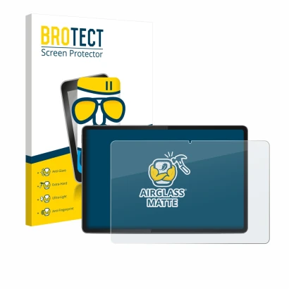 Parte frontale di una confezione del prodotto con il logo del marchio BROTECT. Accanto è raffigurato il dispositivo Lenovo Yog