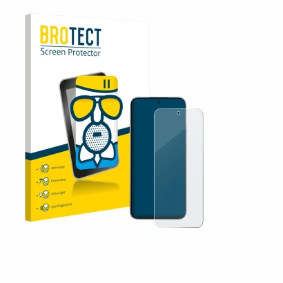 Parte frontale di una confezione del prodotto con il logo del marchio BROTECT. Accanto è raffigurato il dispositivo Xiaomi 15T