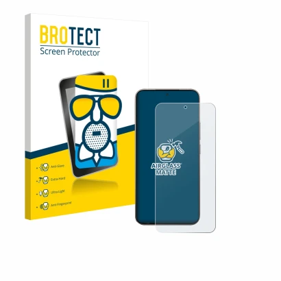 Parte frontale di una confezione del prodotto con il logo del marchio BROTECT. Accanto è raffigurato il dispositivo Xiaomi 15T