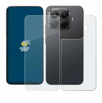 Immagine del dispositivo Xiaomi 15T Pro (Fronte+Retro) con un'ampia varietà di protezioni per lo schermo.