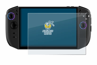 Immagine del dispositivo Lenovo Legion Go Gen 2 con un'ampia varietà di protezioni per lo schermo.