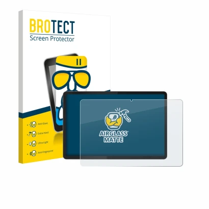 Parte frontale di una confezione del prodotto con il logo del marchio BROTECT. Accanto è raffigurato il dispositivo Lenovo Ide