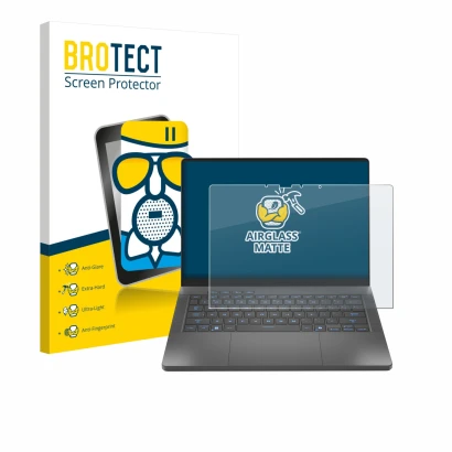 Parte frontale di una confezione del prodotto con il logo del marchio BROTECT. Accanto è raffigurato il dispositivo ASUS ROG Z