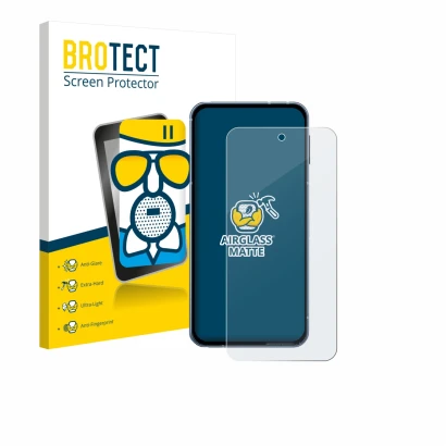 Parte frontale di una confezione del prodotto con il logo del marchio BROTECT. Accanto è raffigurato il dispositivo Sharp Aquo