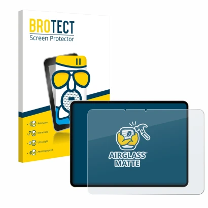 Parte frontale di una confezione del prodotto con il logo del marchio BROTECT. Accanto è raffigurato il dispositivo realme Pad