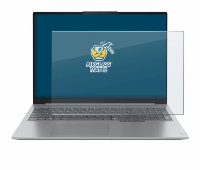 Immagine del dispositivo Lenovo ThinkBook 16 Gen 7+ con un'ampia varietà di protezioni per lo schermo.