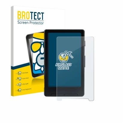 Parte frontale di una confezione del prodotto con il logo del marchio BROTECT. Accanto è raffigurato il dispositivo Xteink X4 