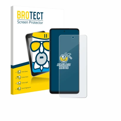 Parte frontale di una confezione del prodotto con il logo del marchio BROTECT. Accanto è raffigurato il dispositivo Oppo A5x 4