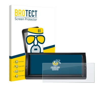 Parte frontale di una confezione del prodotto con il logo del marchio BROTECT. Accanto è raffigurato il dispositivo Xtrons PX1