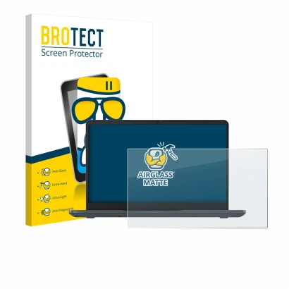 Parte frontale di una confezione del prodotto con il logo del marchio BROTECT. Accanto è raffigurato il dispositivo Lenovo Chr