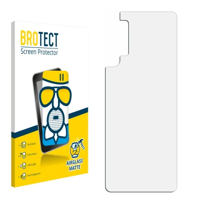 Parte frontale di una confezione del prodotto con il logo del marchio BROTECT. Accanto si trova la protezione per lo schermo c