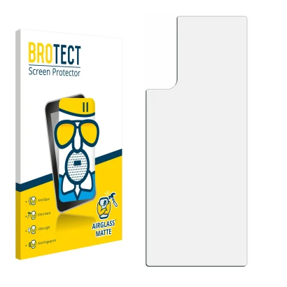 Parte frontale di una confezione del prodotto con il logo del marchio BROTECT. Accanto si trova la protezione per lo schermo c