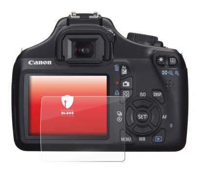 Immagine del dispositivo Canon EOS 1100D con un'ampia varietà di protezioni per lo schermo.