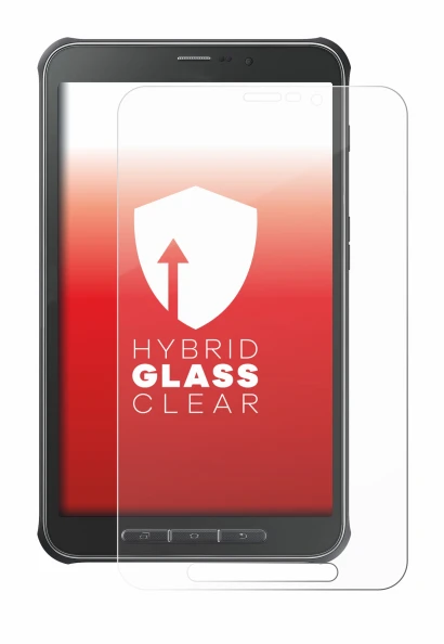 Immagine del dispositivo Samsung Galaxy Tab Active SM-T365 con un'ampia varietà di protezioni per lo schermo.