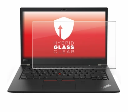 Immagine del dispositivo Lenovo ThinkPad T480s con un'ampia varietà di protezioni per lo schermo.