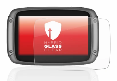 Immagine del dispositivo TomTom Rider 550 con un'ampia varietà di protezioni per lo schermo.
