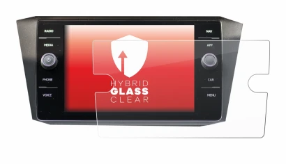 Immagine del dispositivo Volkswagen Tiguan Discover Media 8" 2017-2019 con un'ampia varietà di protezioni per lo schermo.