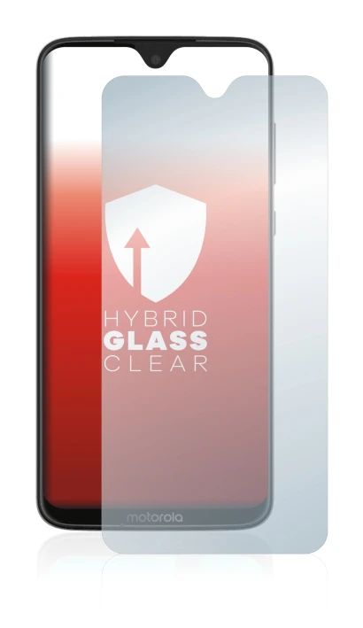 Immagine del dispositivo Motorola Moto G7 Plus con un'ampia varietà di protezioni per lo schermo.