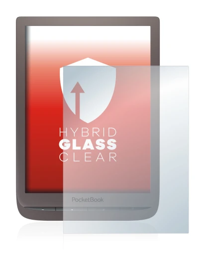 Immagine del dispositivo PocketBook InkPad 3 Pro con un'ampia varietà di protezioni per lo schermo.