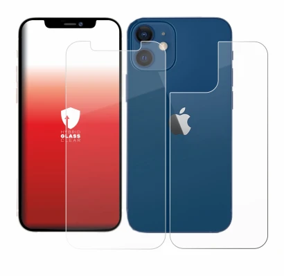 Immagine del dispositivo Apple iPhone 12 (Fronte+Retro) con un'ampia varietà di protezioni per lo schermo.